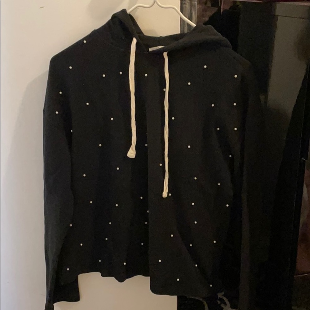 Zara knit pull over hoodie